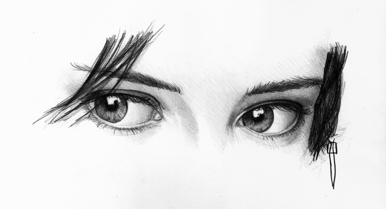 Глаза девушки рисунок карандашом