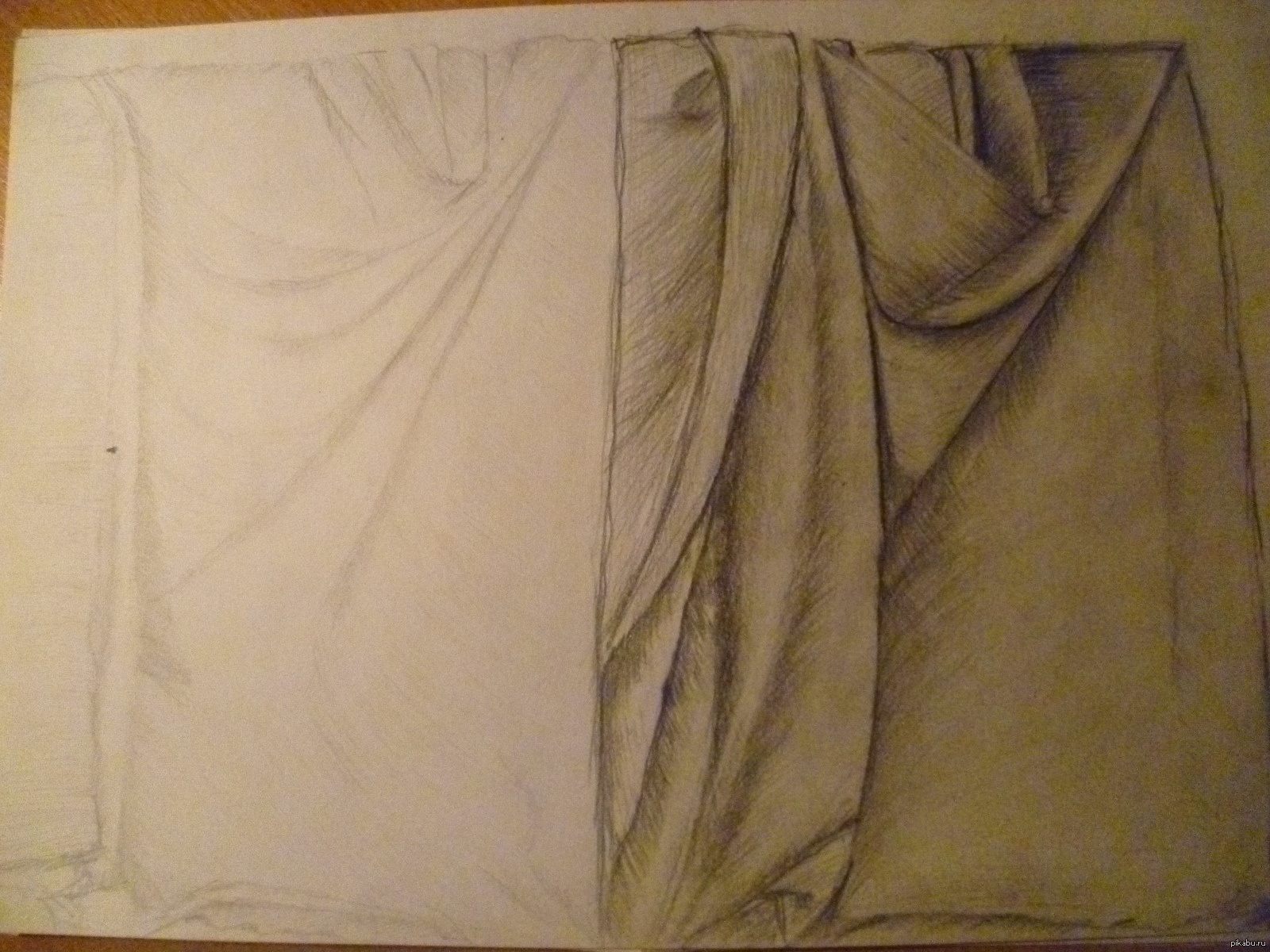 Рисование складок на ткани
