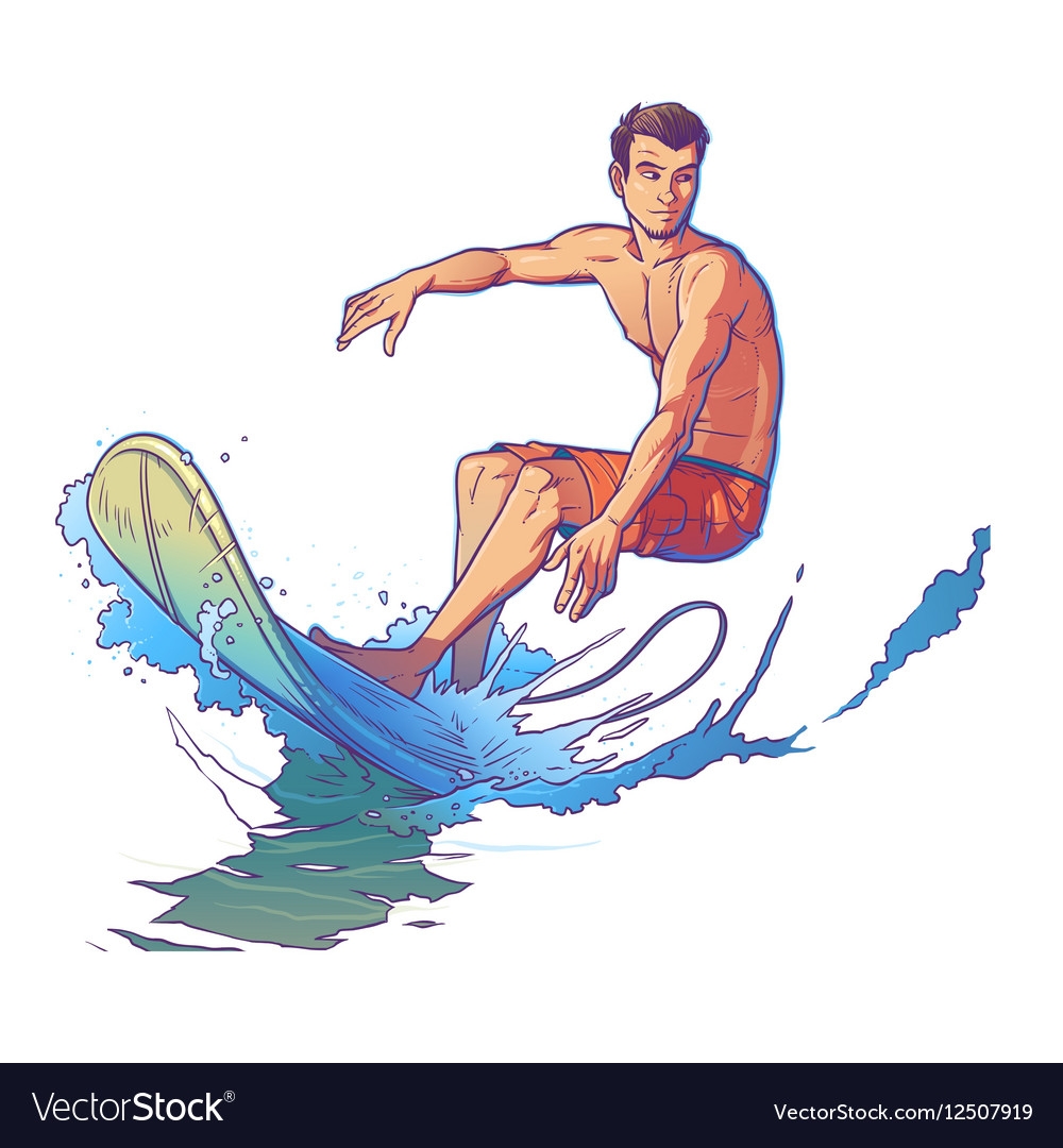 Серфинг иллюстрация