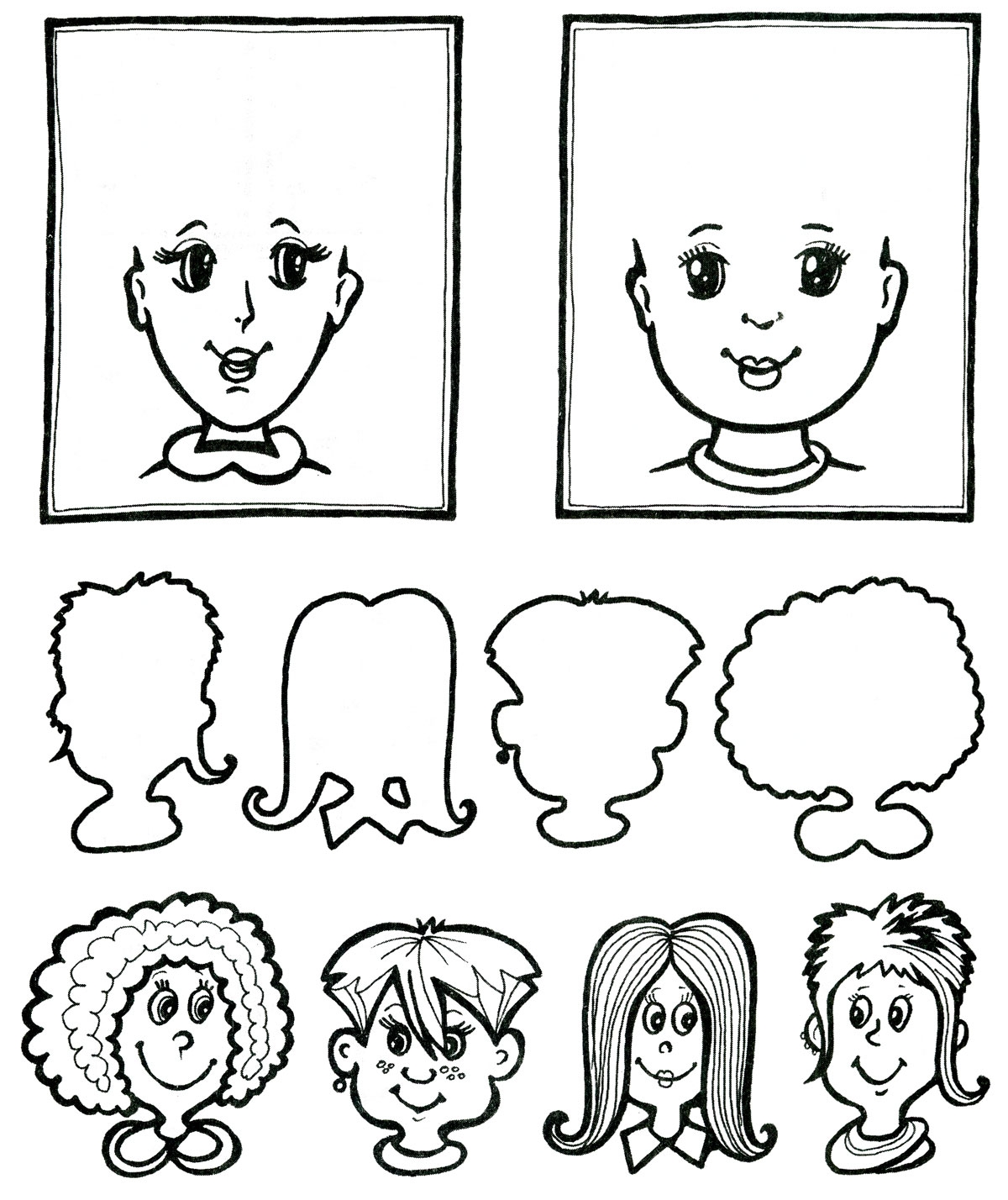 Схема рисования портрета для дошкольников