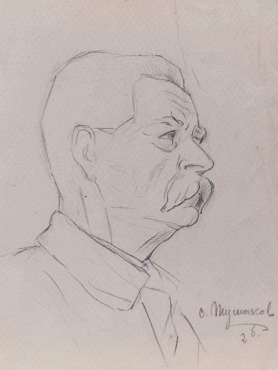 Максим Горький рисованный портрет