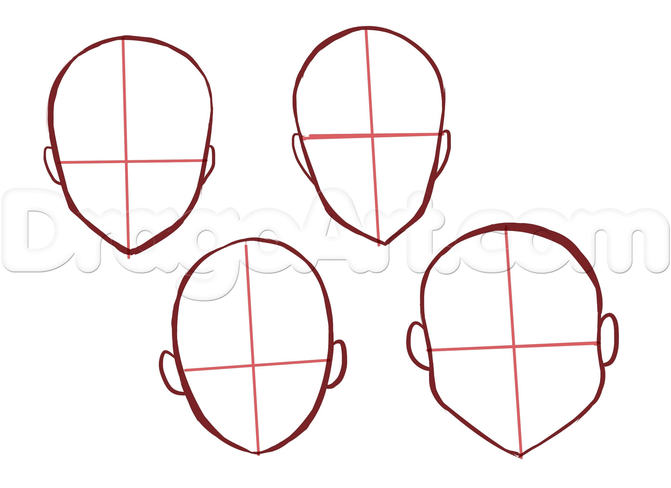 Форма головы человека для рисования