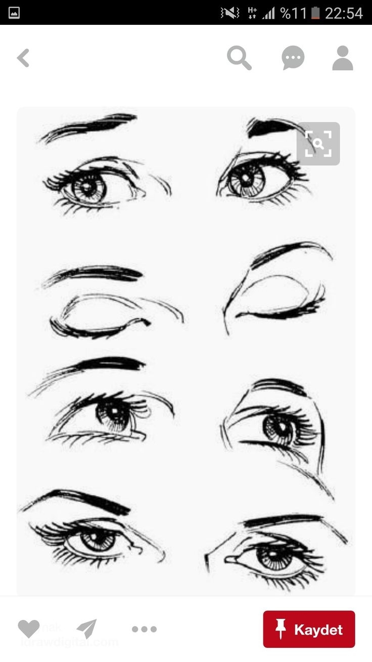 Рисунки для срисовки глаза