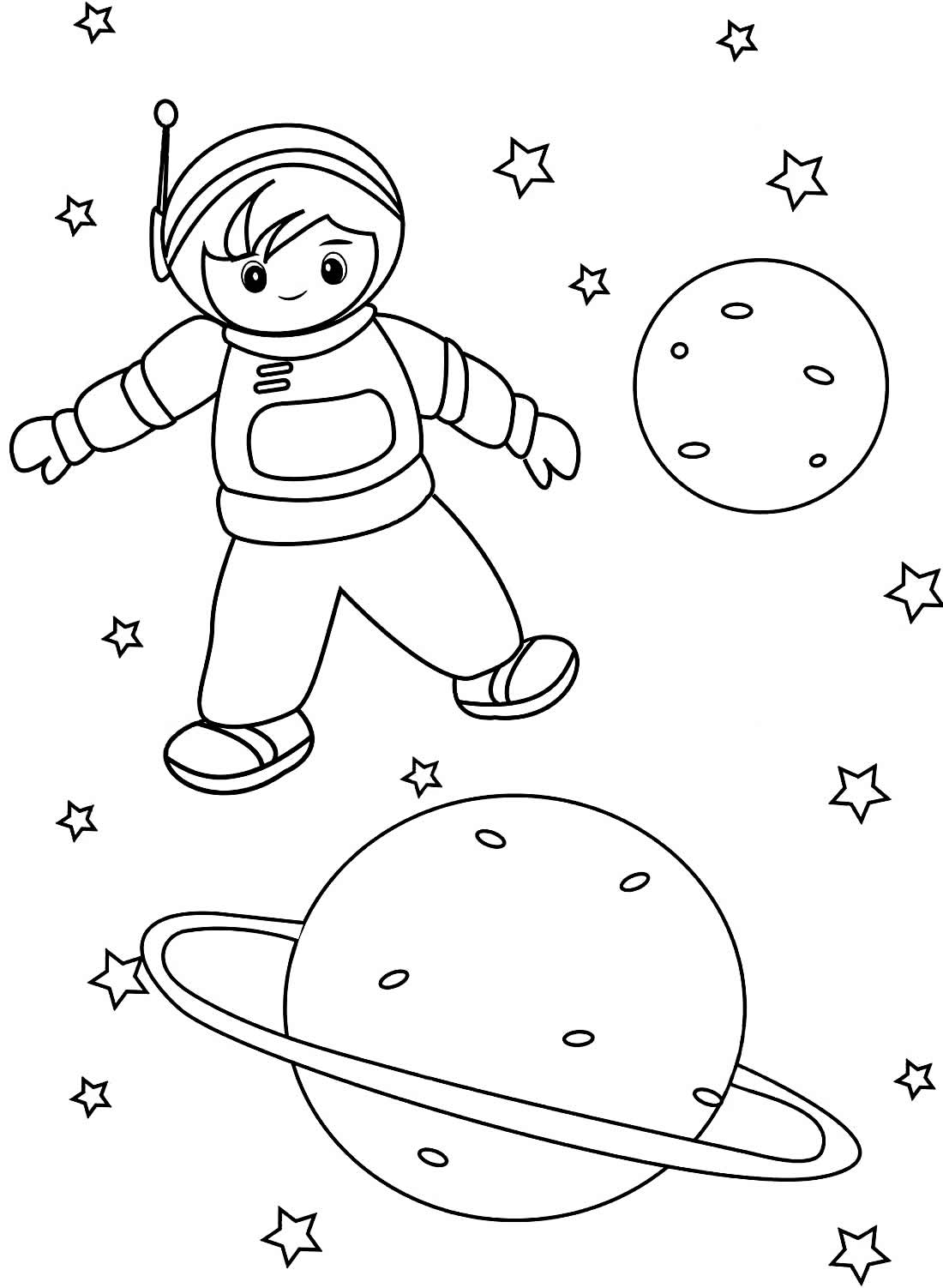 Рисование космонавт для детей 4 лет