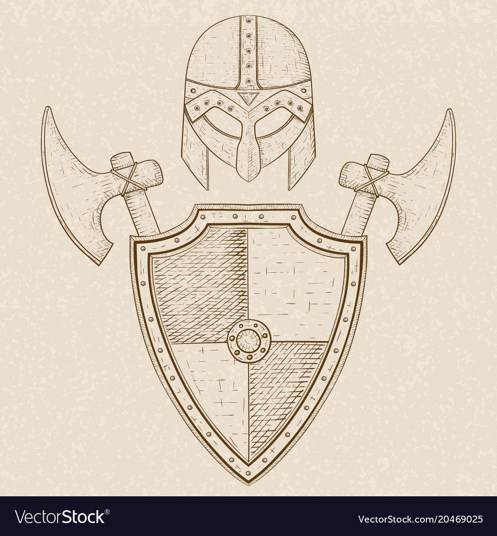 Рисование рыцарского щита
