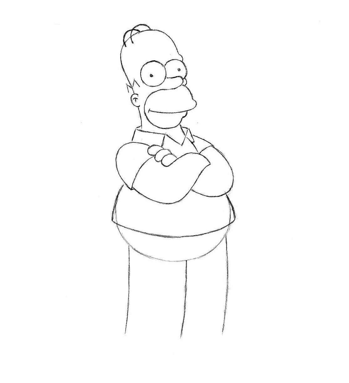Гомер из Симпсонов нарисовать