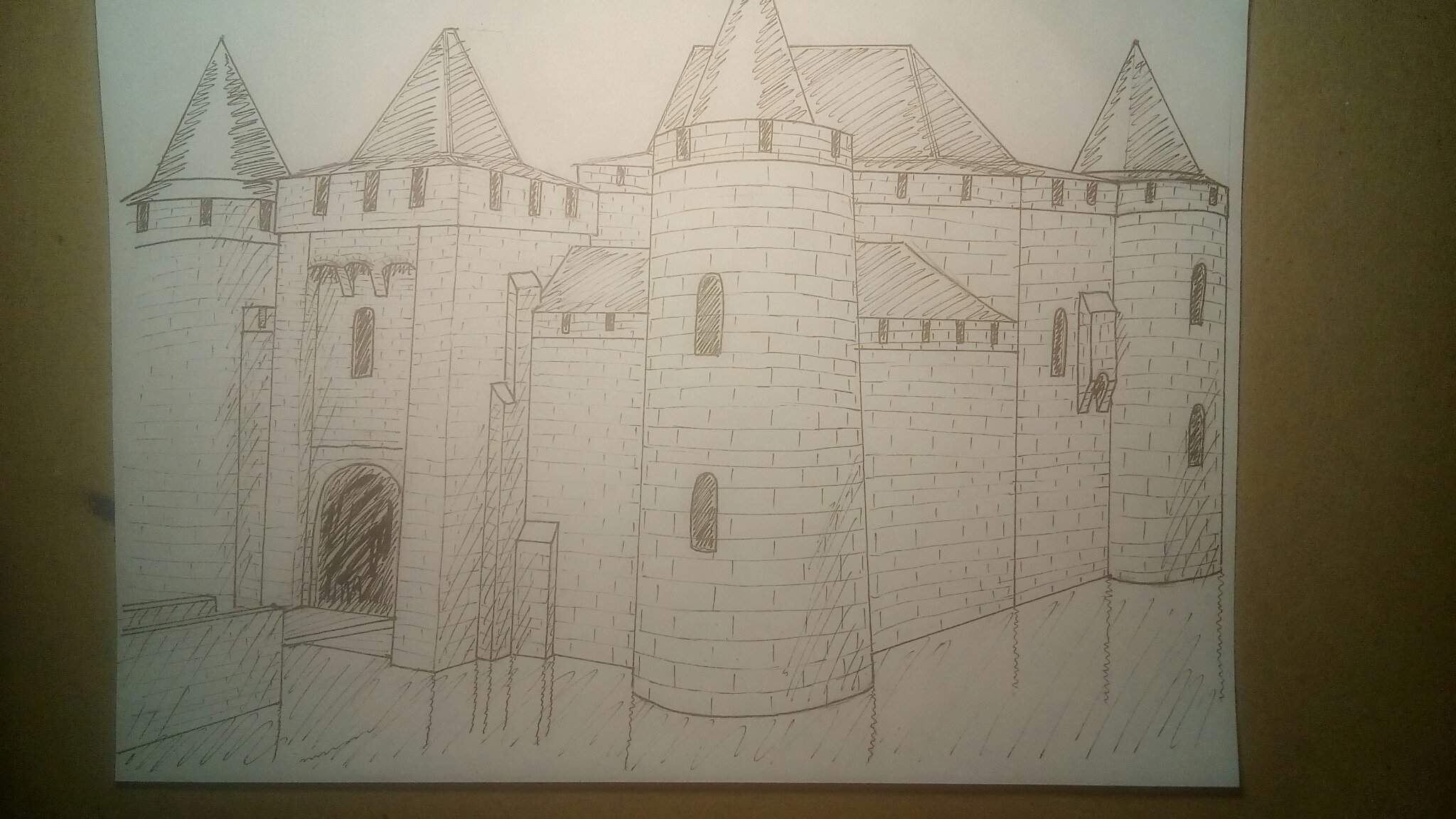 Замок из простого карандаша
