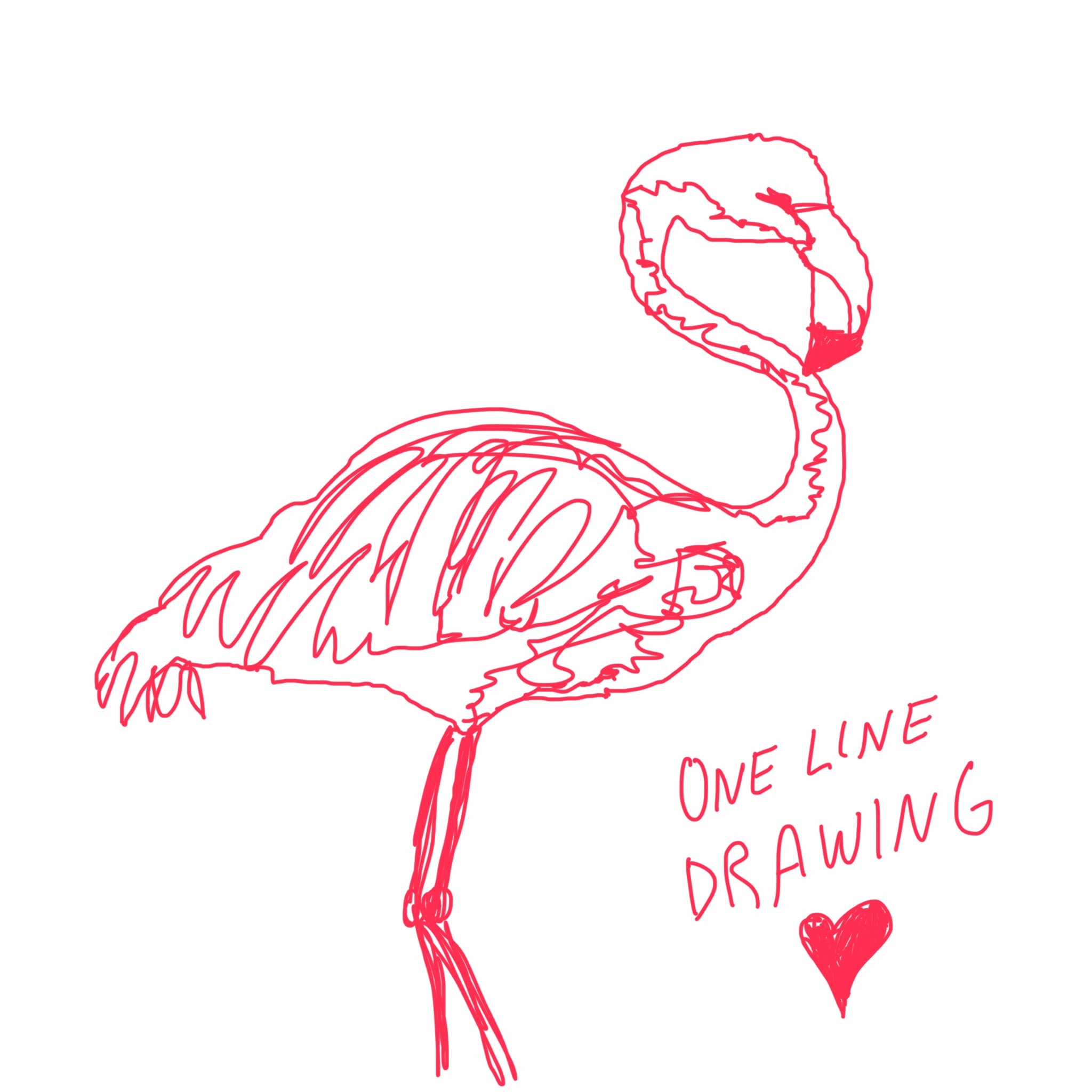 Фламинго рисунок для срисовки поэтапно
