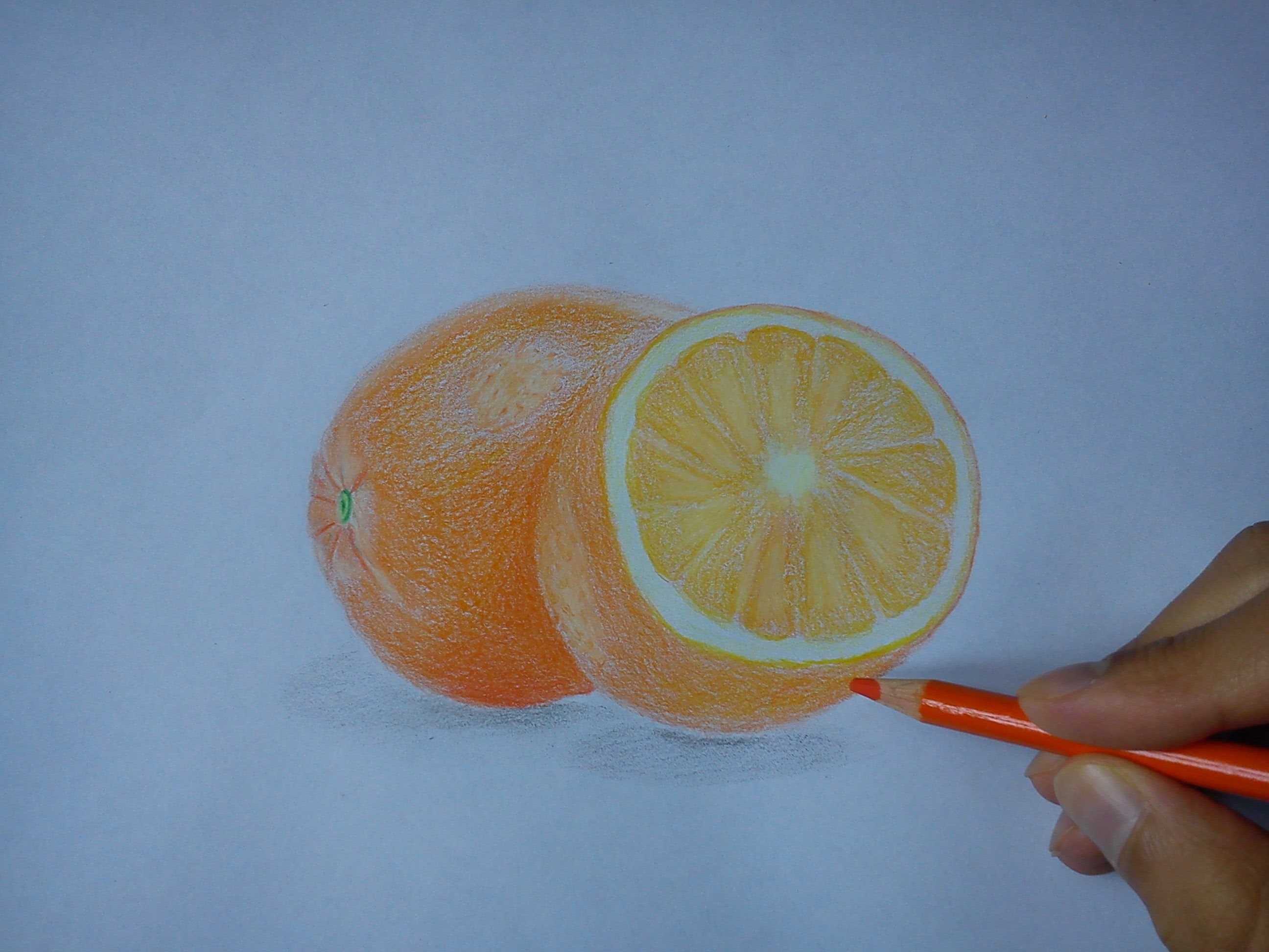 Рисование апельсин с детьми