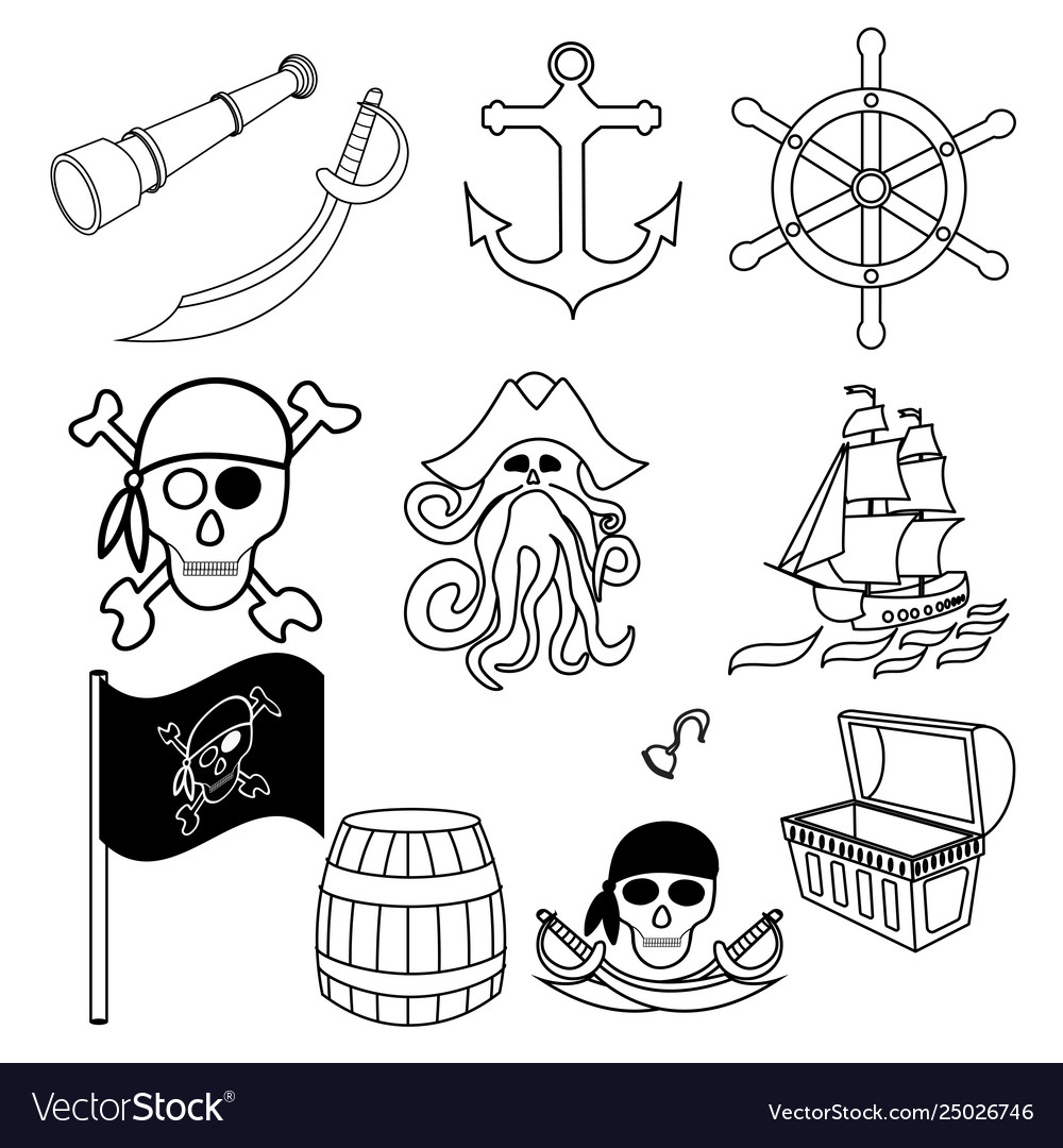 Трафареты в пиратском стиле