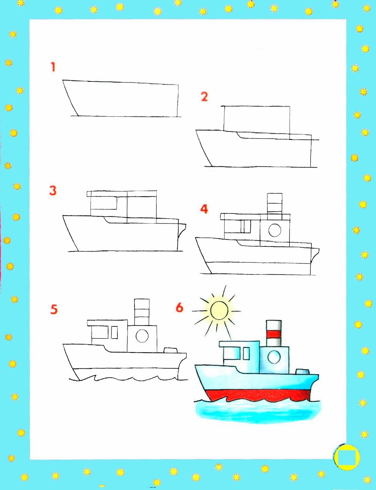 Рисование пароход в средней группе