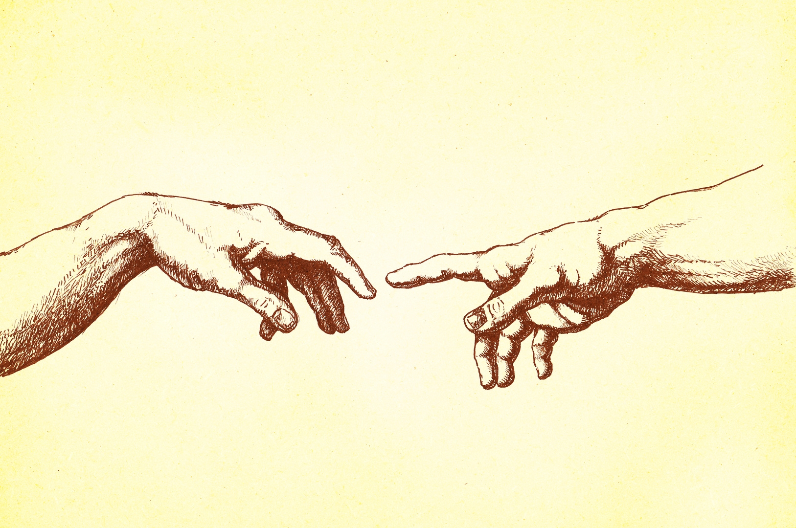 Микеланджело Сотворение Адама руки