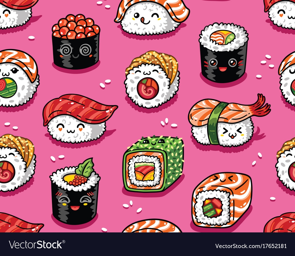 Милые рисунки суши