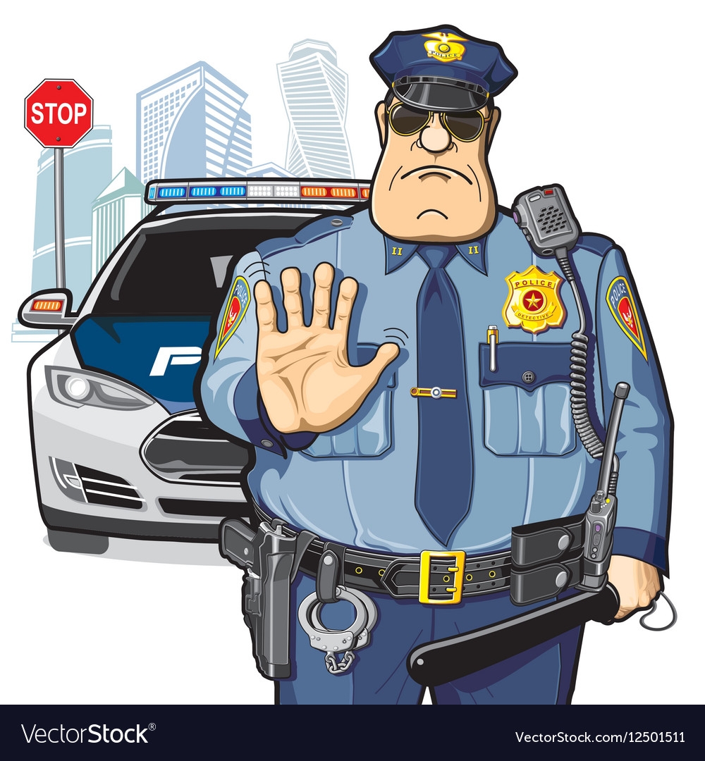 Полицейский знак на машине