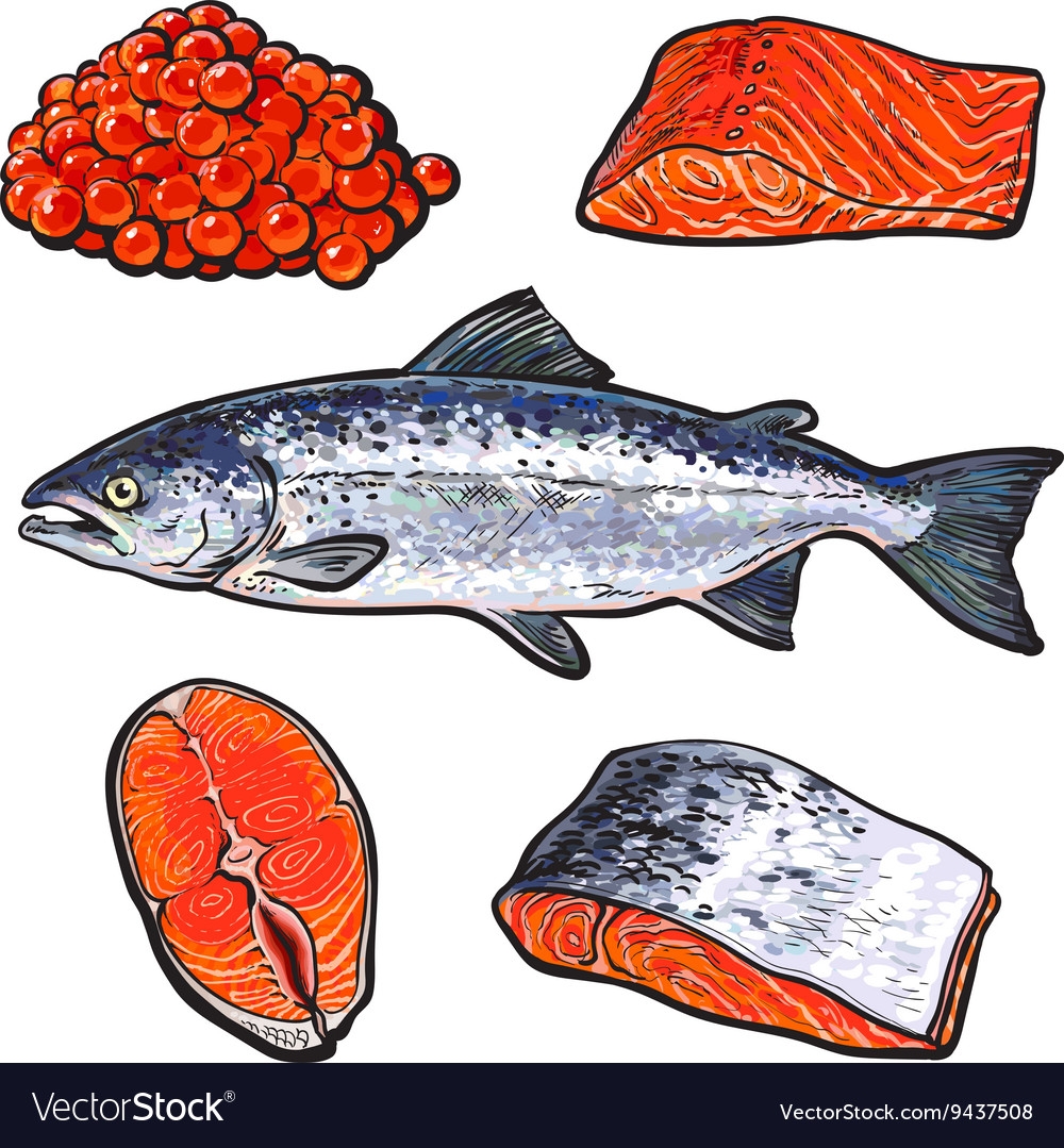 Логотип икра рыба морепродукты