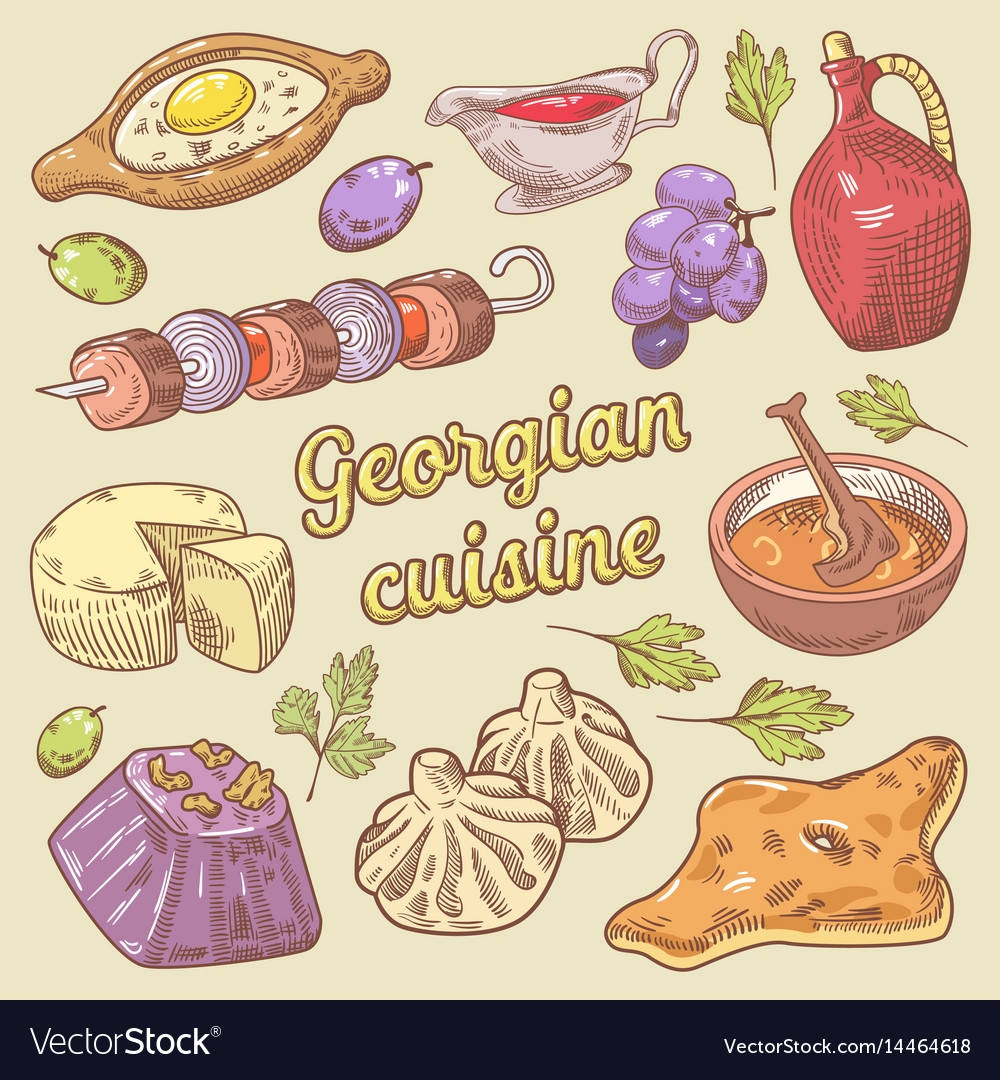 Грузинские блюда рисунок