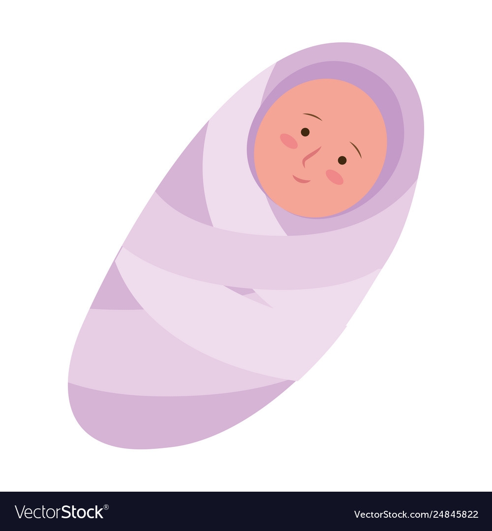 Младенец в пеленках иллюстрация