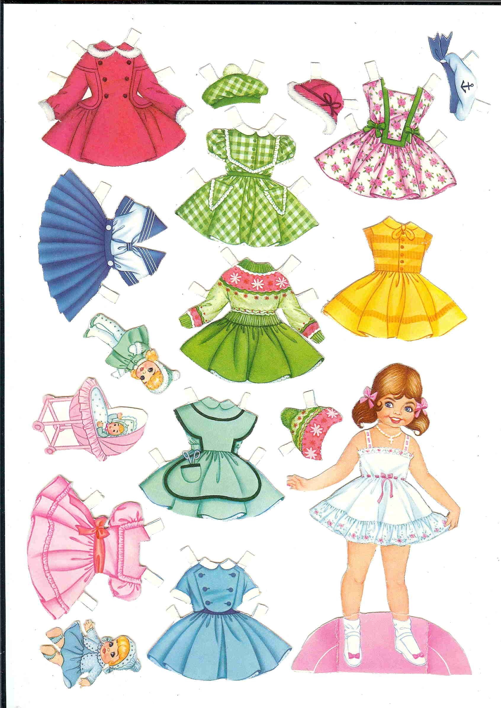 Платья для бумажных кукол