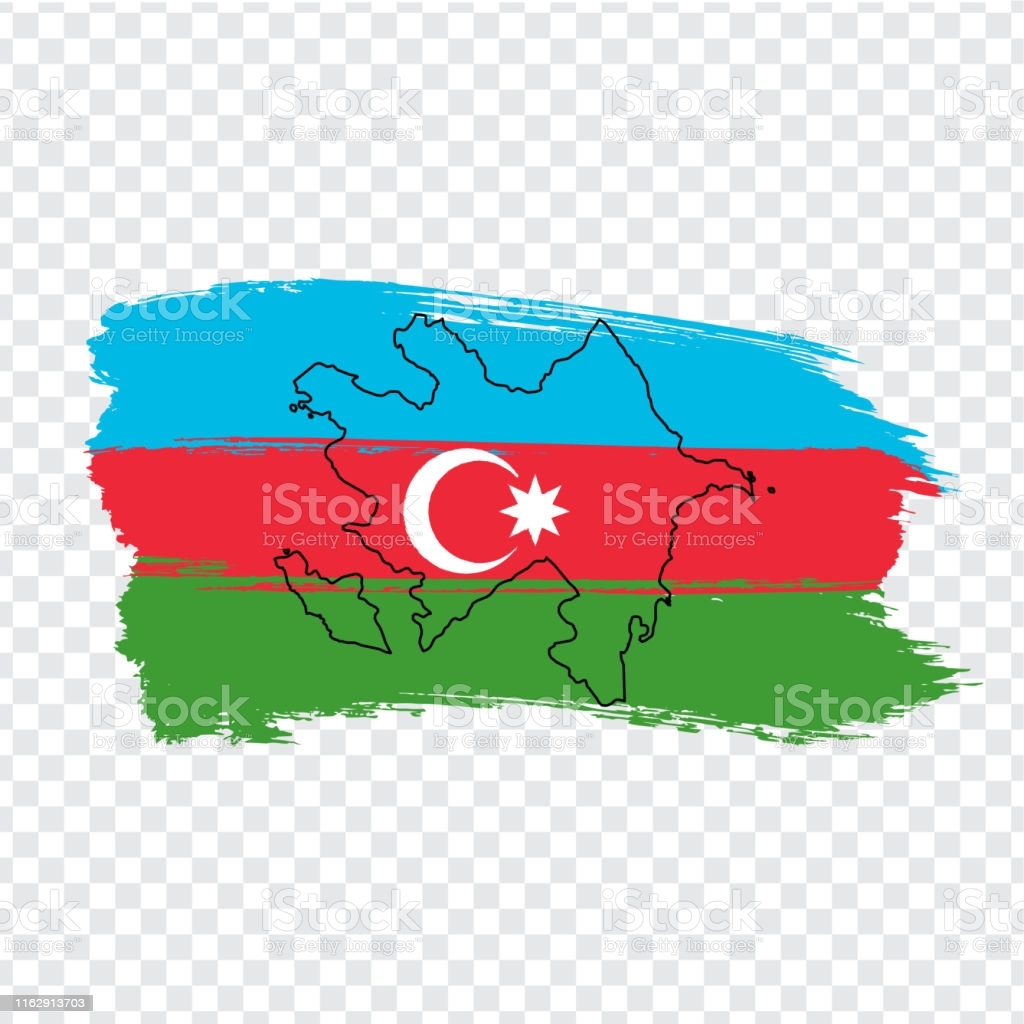 Флаг Азербайджана на прозрачном фоне