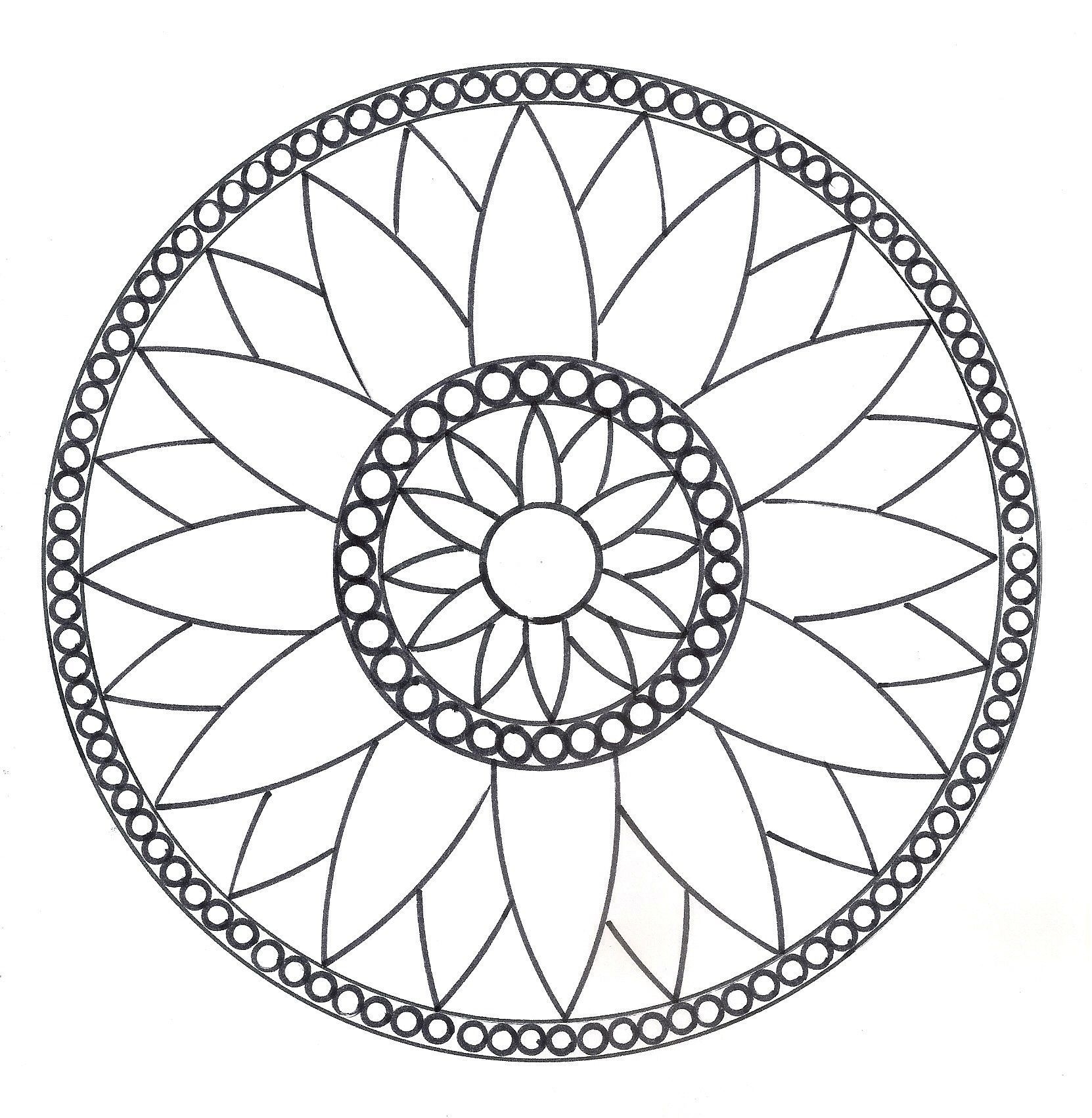 Геометрический орнамент на посуде раскраска