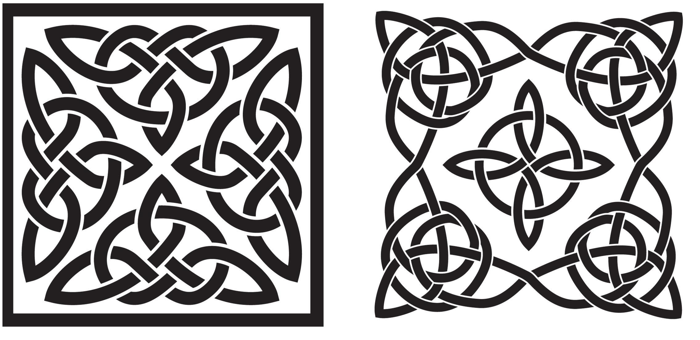 Кельтские узоры квадратные