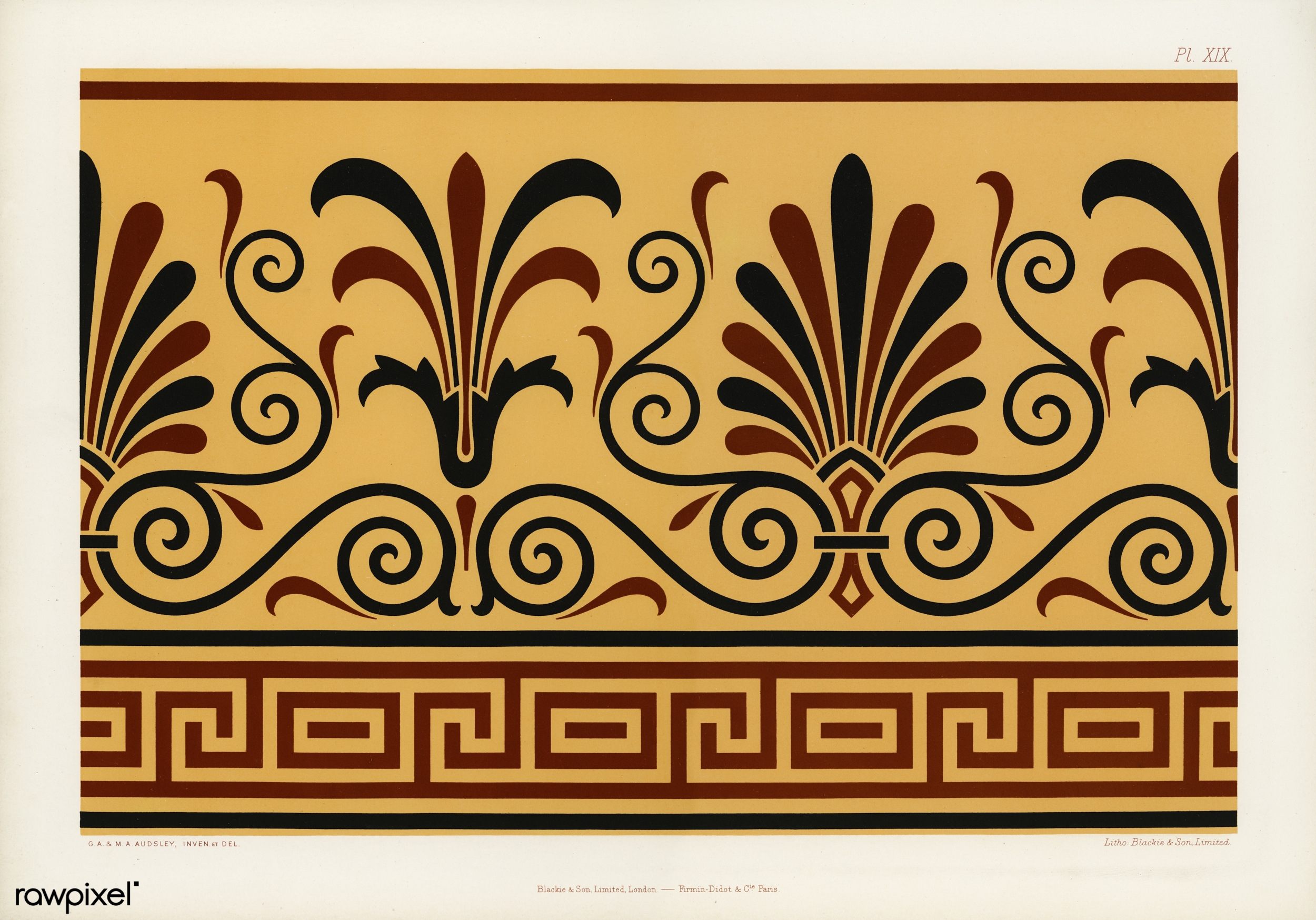 Пальметта орнамент древней Греции
