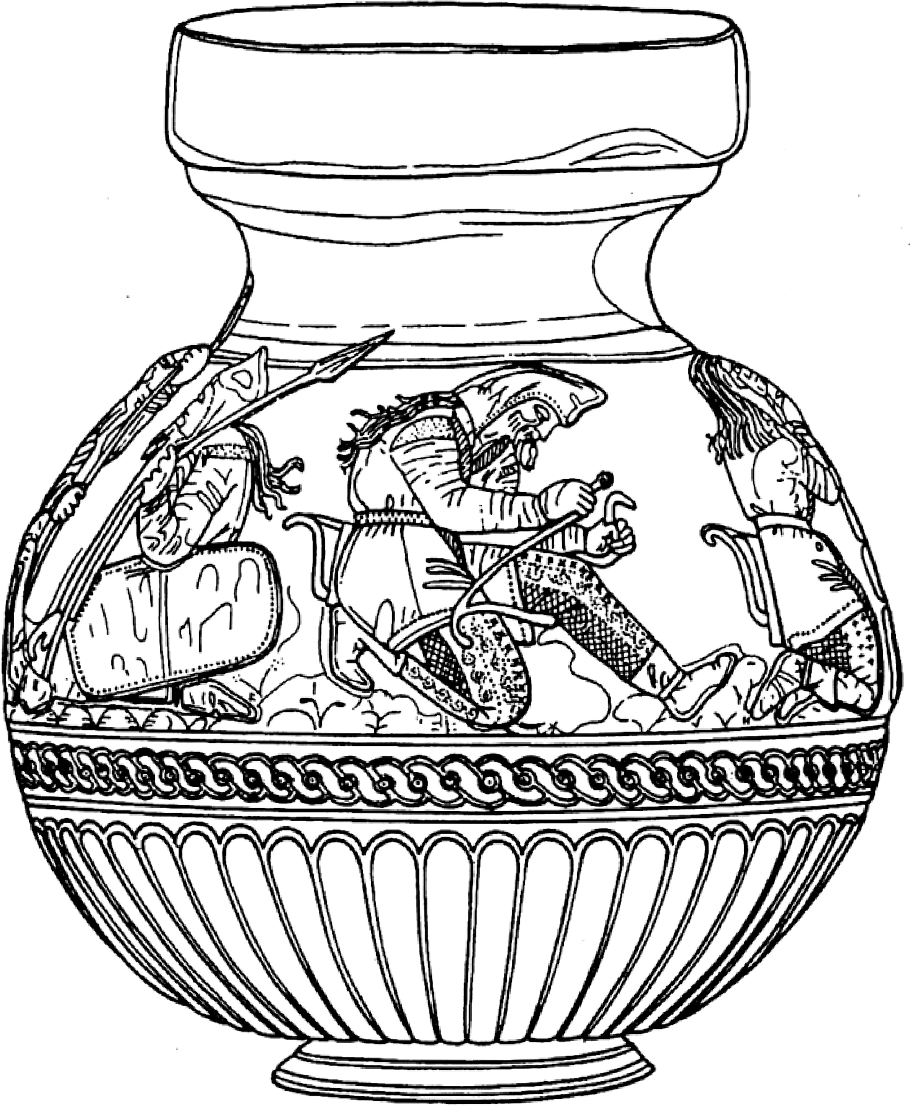 Древнегреческая ваза с орнаментом