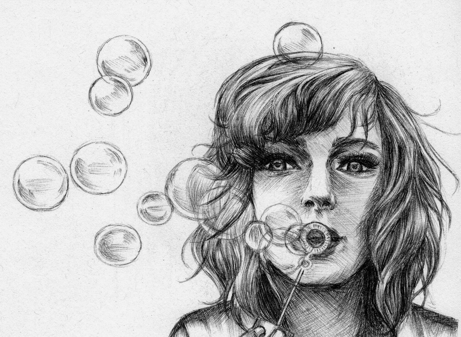 Пузыри рисунок карандашом