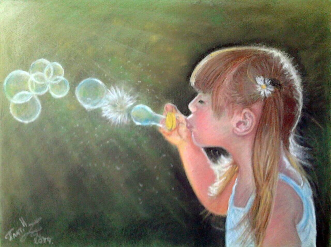 Мыльные пузыри нарисованные