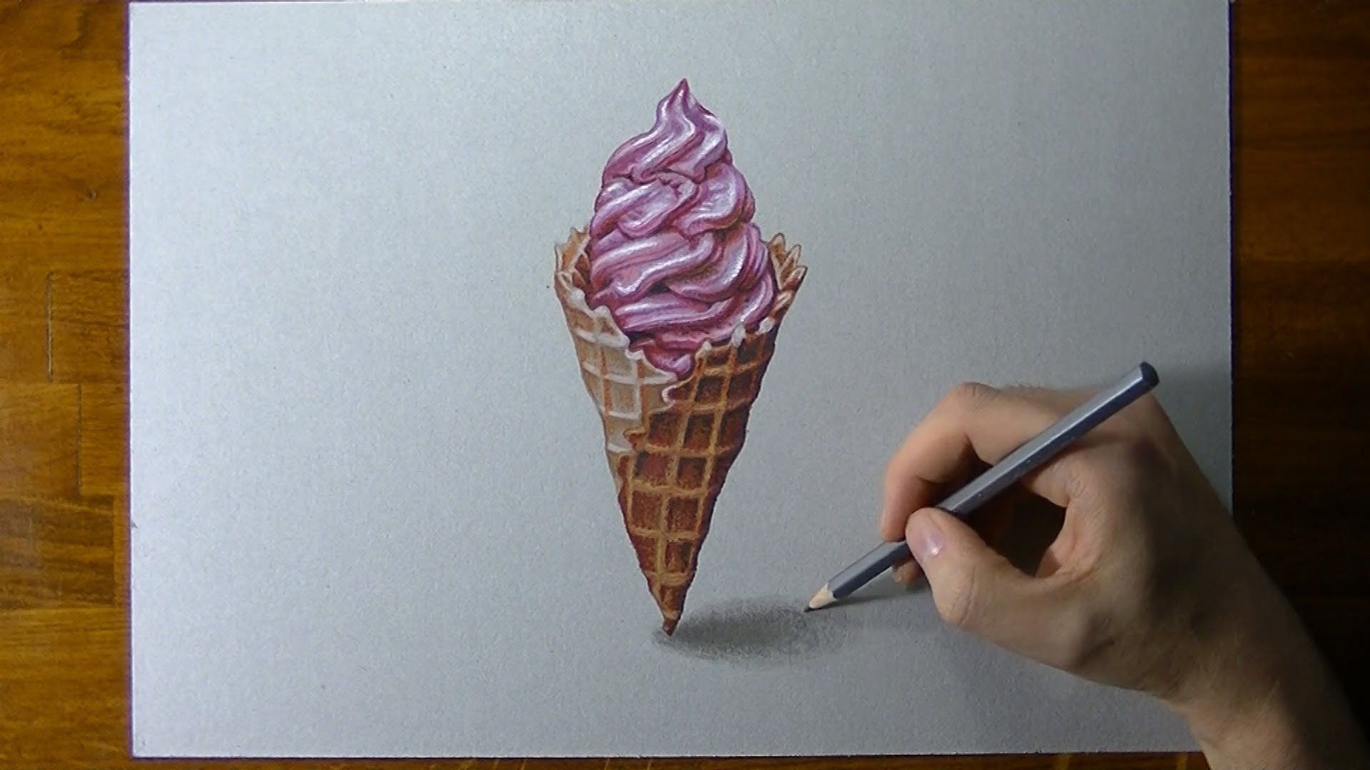 Мороженое нарисовать реалистично