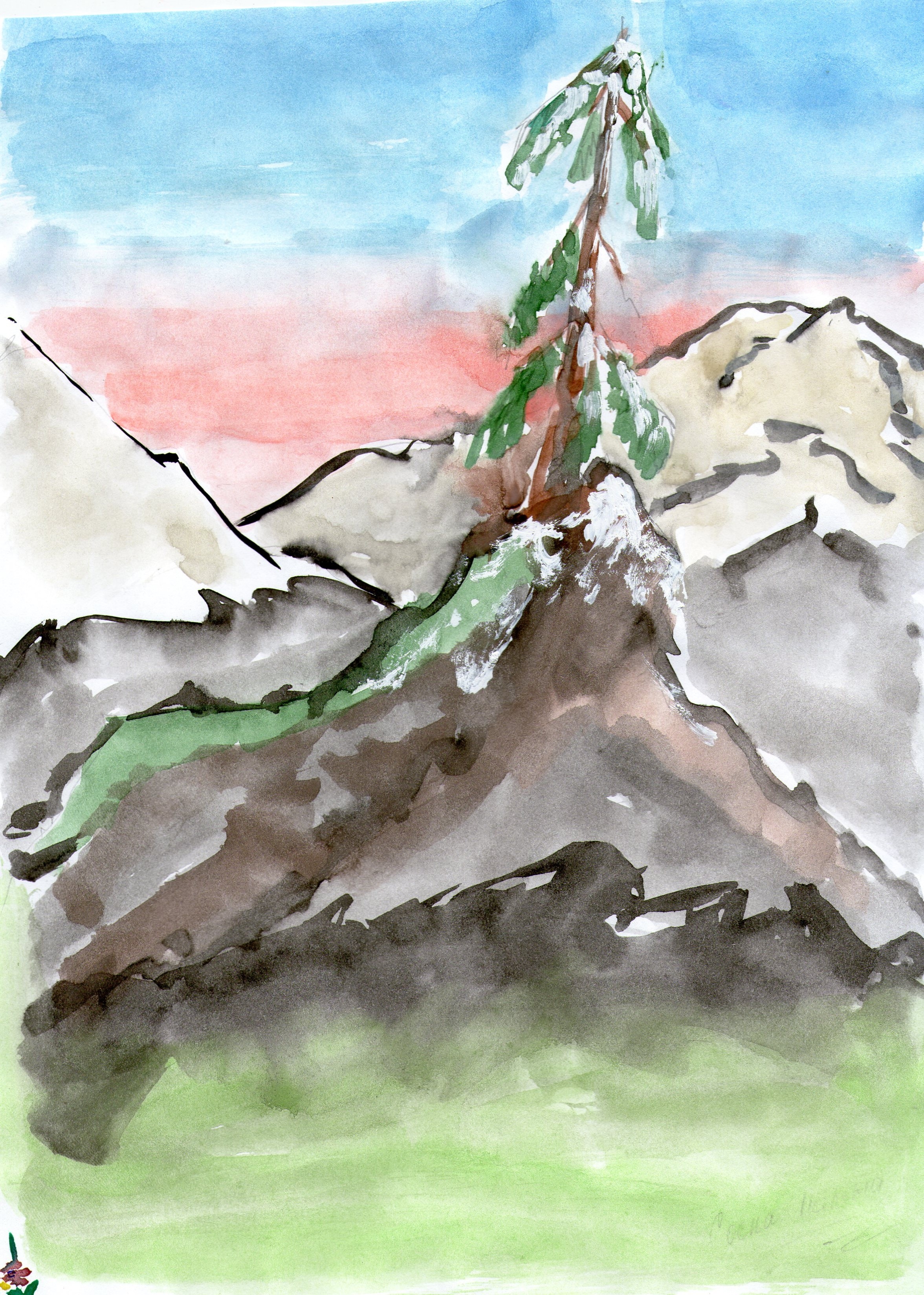 Иллюстрация к горные вершины Лермонтова