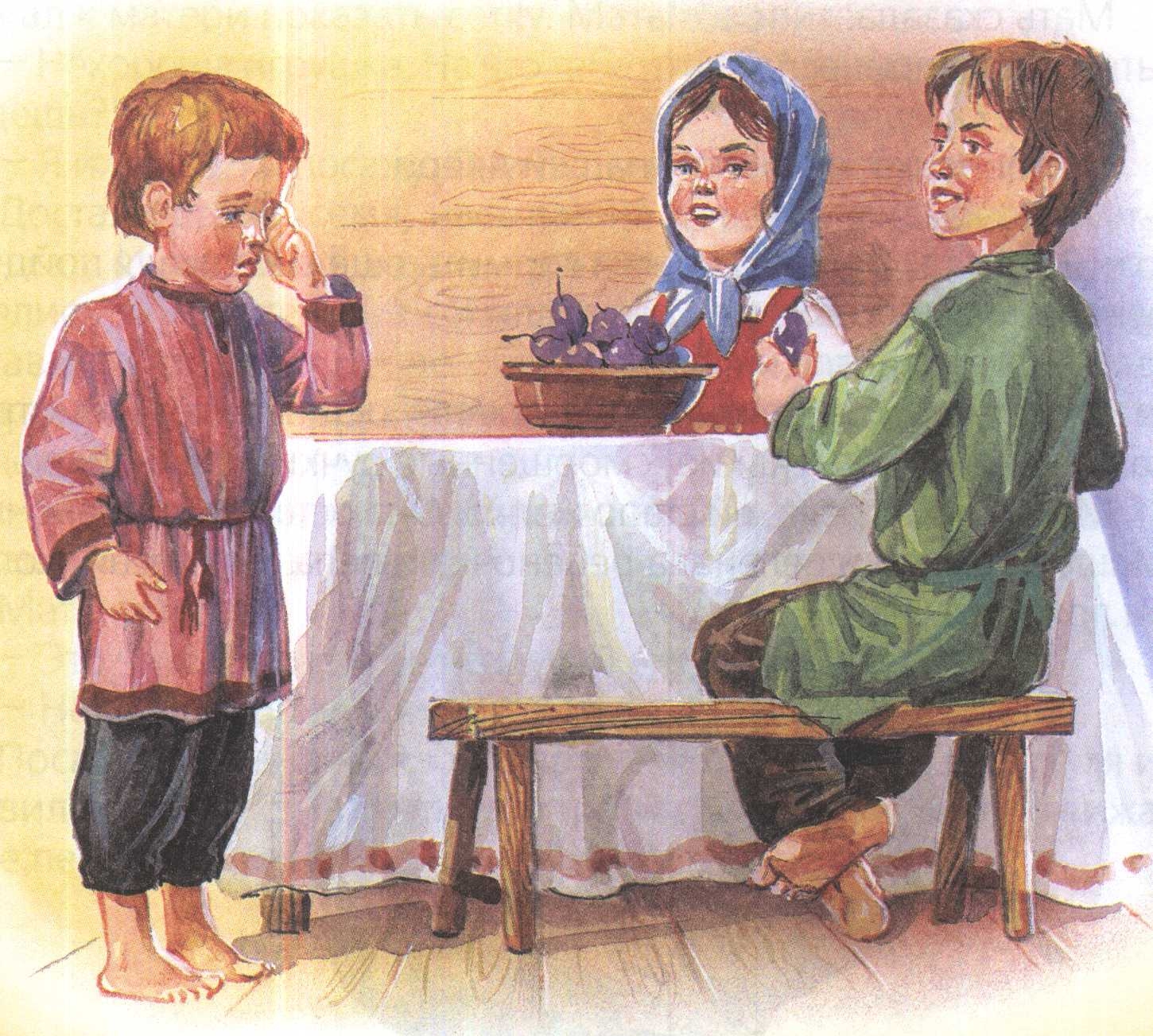 Иллюстрация к рассказу косточка Толстого
