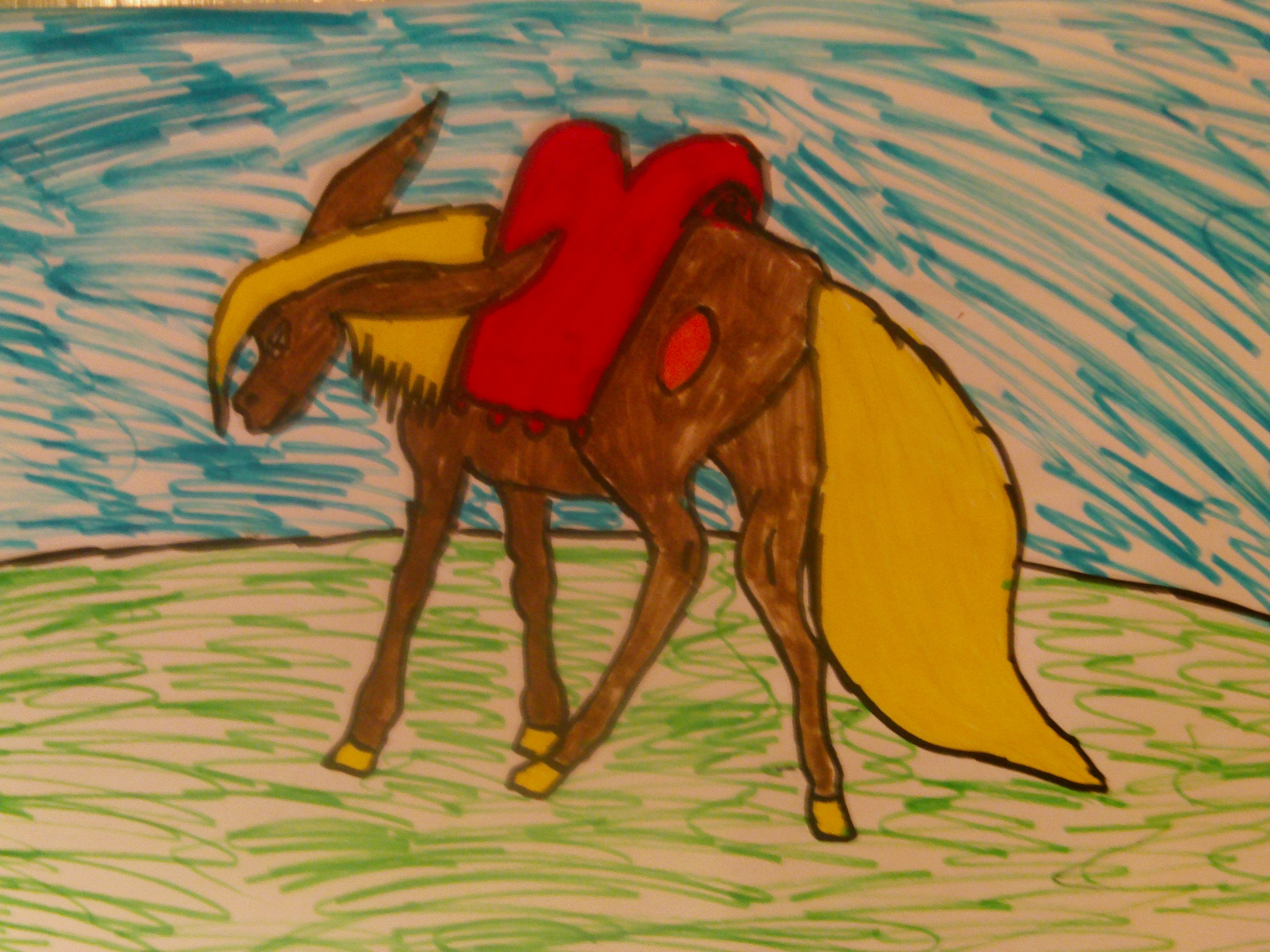 Конёк-горбунок рисунок детский