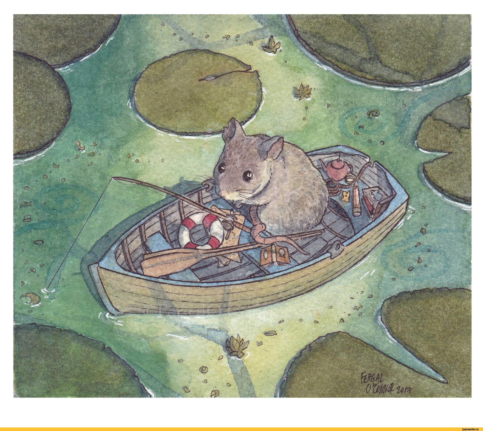Мышонок на лодке