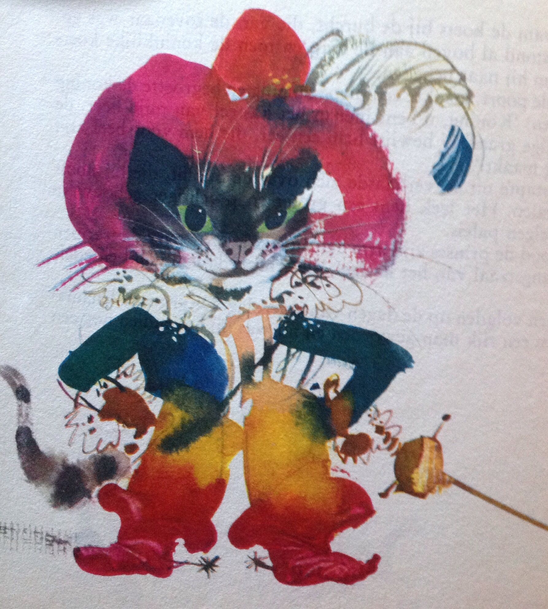 Рисунки художников кот в сапогах