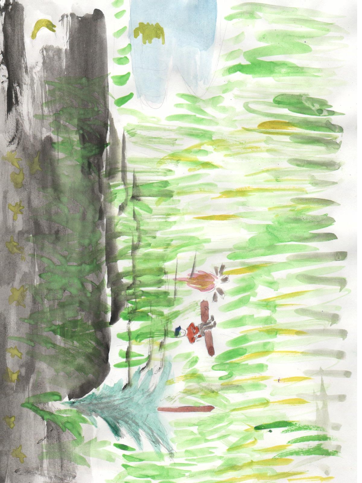 Васюткино озеро рисунки детей