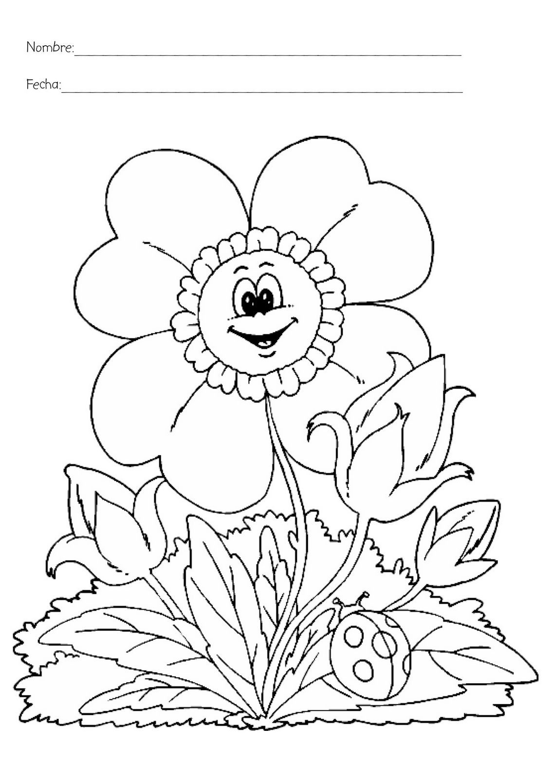 Раскраска летние цветы для детей 6-7 лет