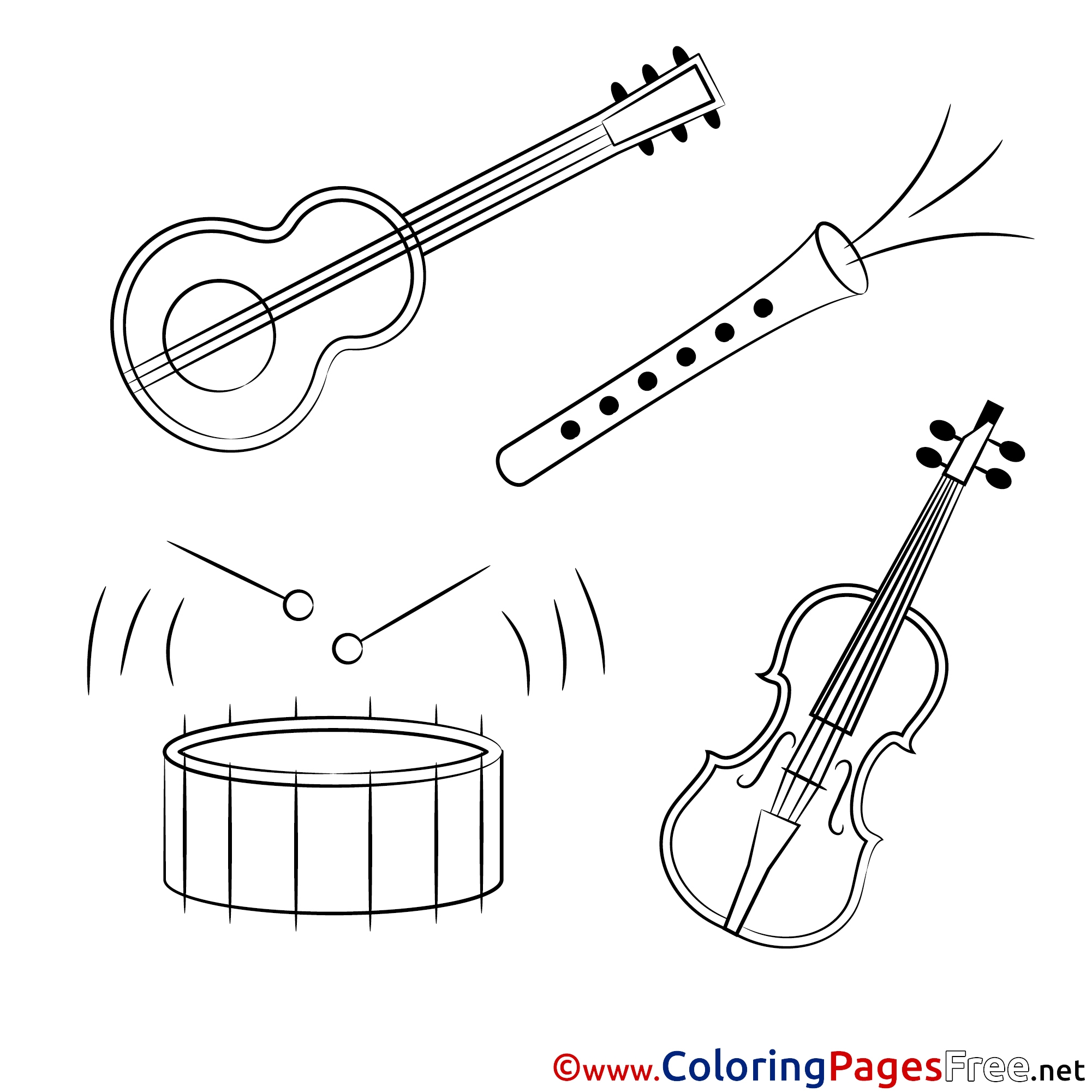 Музыкальные инструменты рисунки