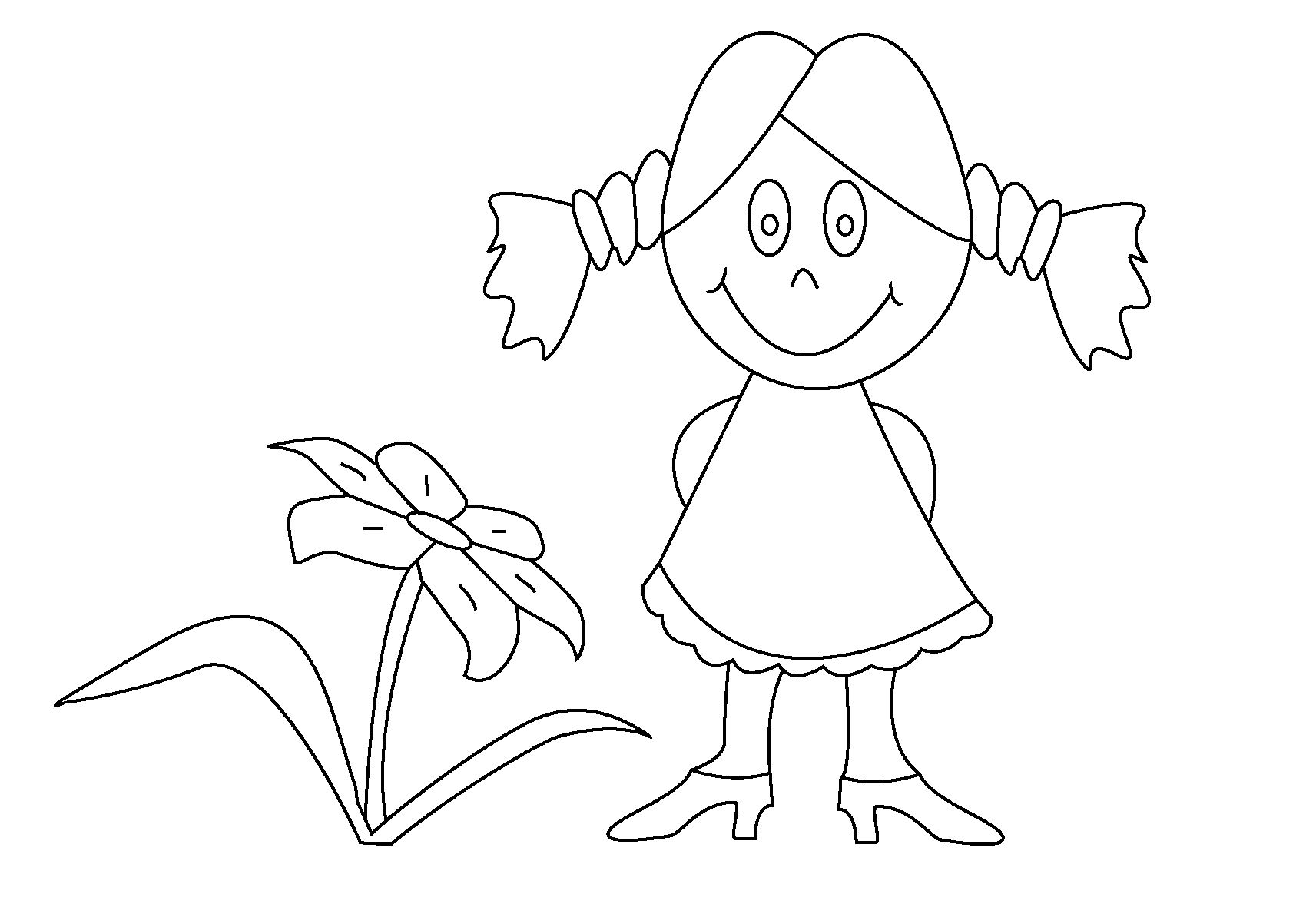 Девочка рисунок карандашом для детей