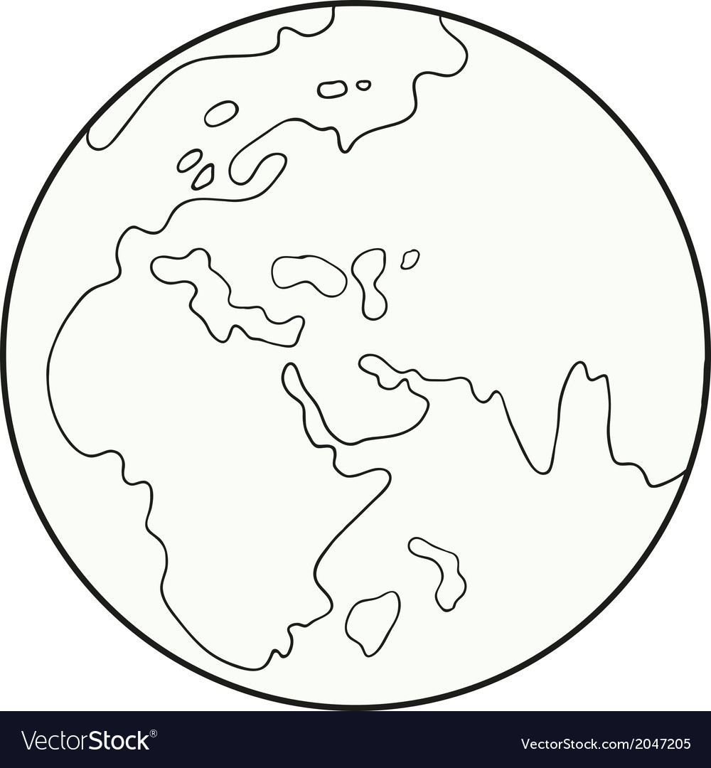 Земной шар контур
