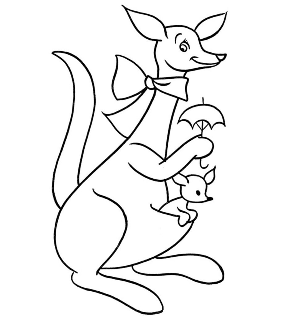 Kangaroo раскраска для детей