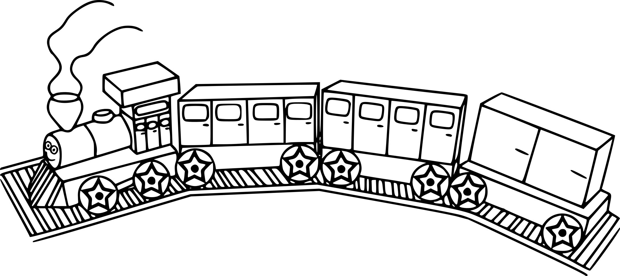 Товарный поезд раскраска для детей