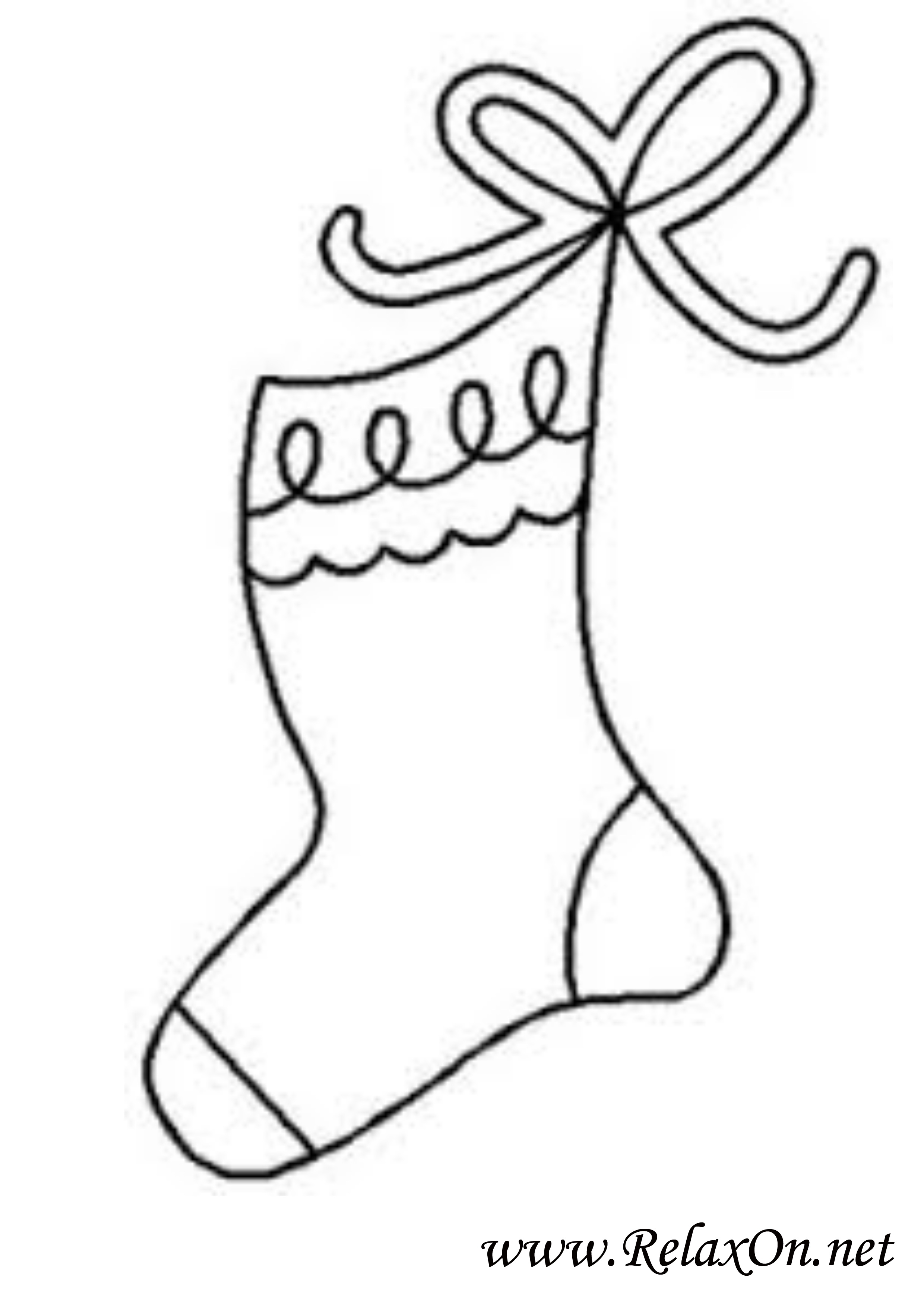 Трафареты для украшения новогоднего носка