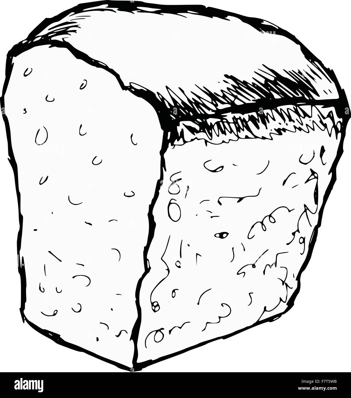 Раскраска Буханка хлеба для детей