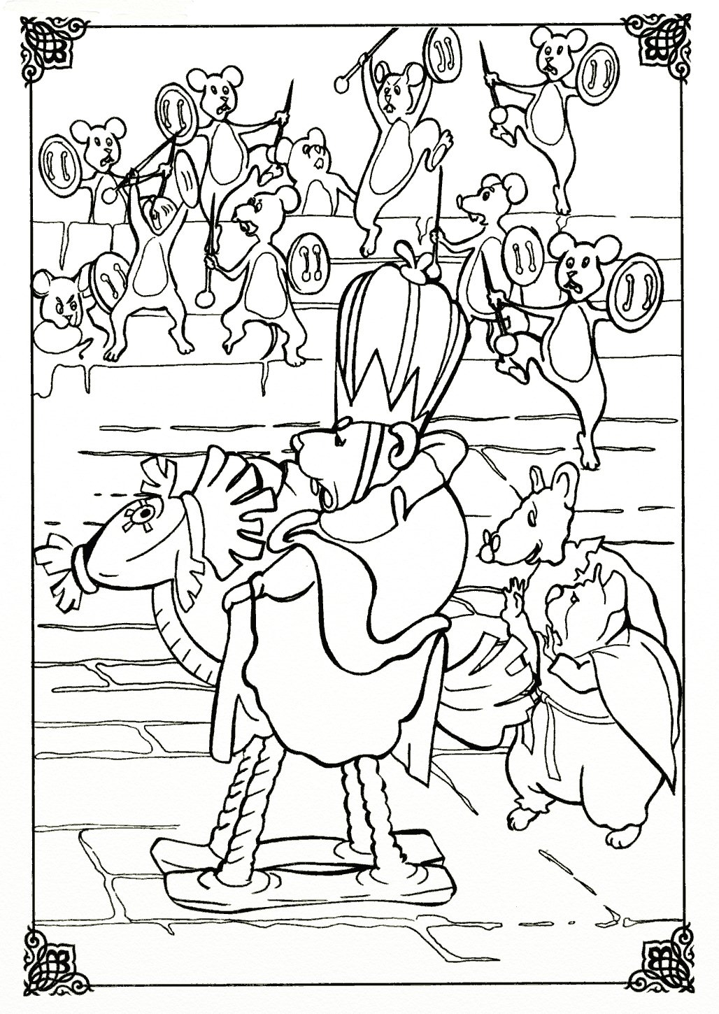 Щелкунчик и мышиный Король раскраски из мультфильма