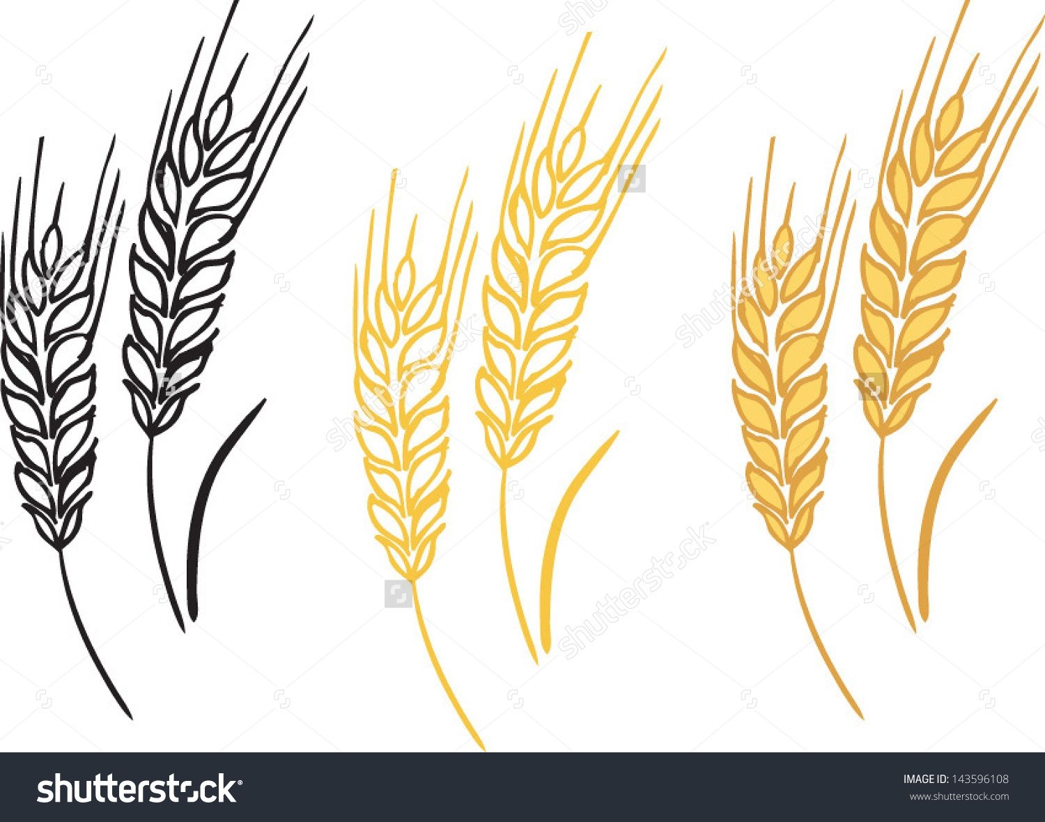 Колоски пшеницы для вырезания
