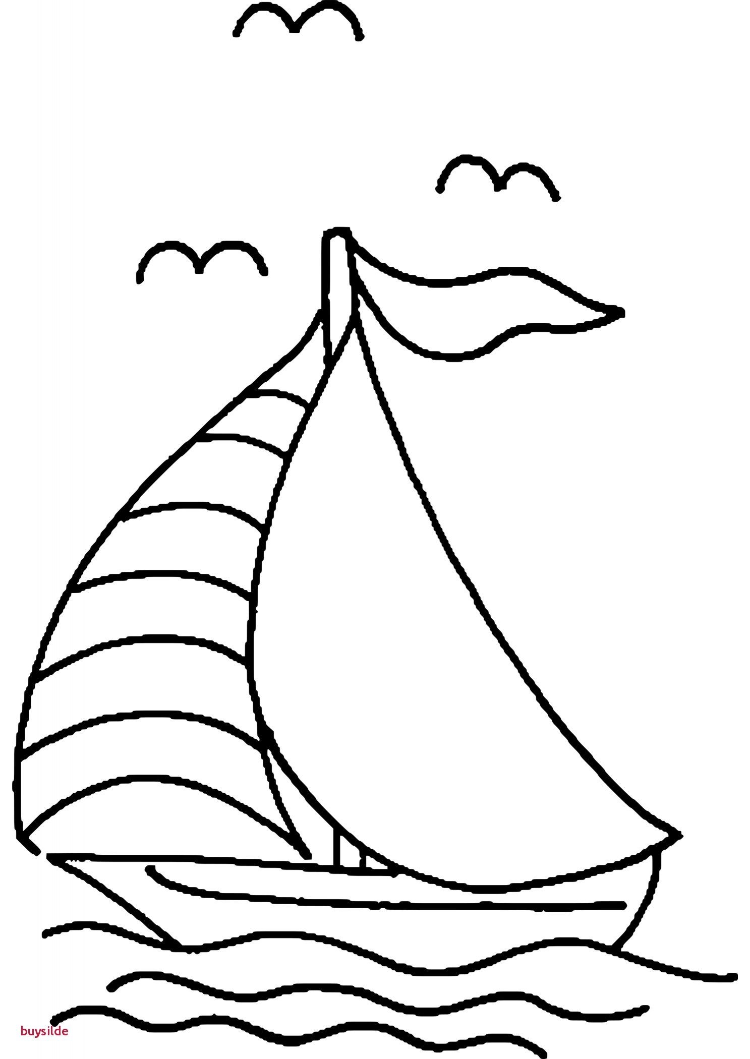 Кораблик с парусами по волне раскраска