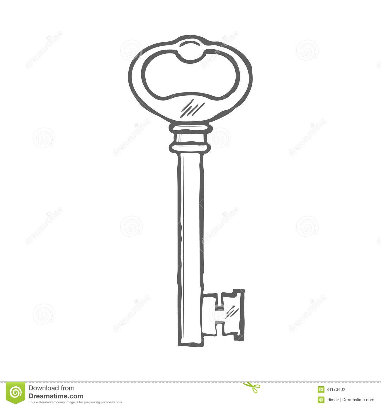 Нарисованный ключ от двери