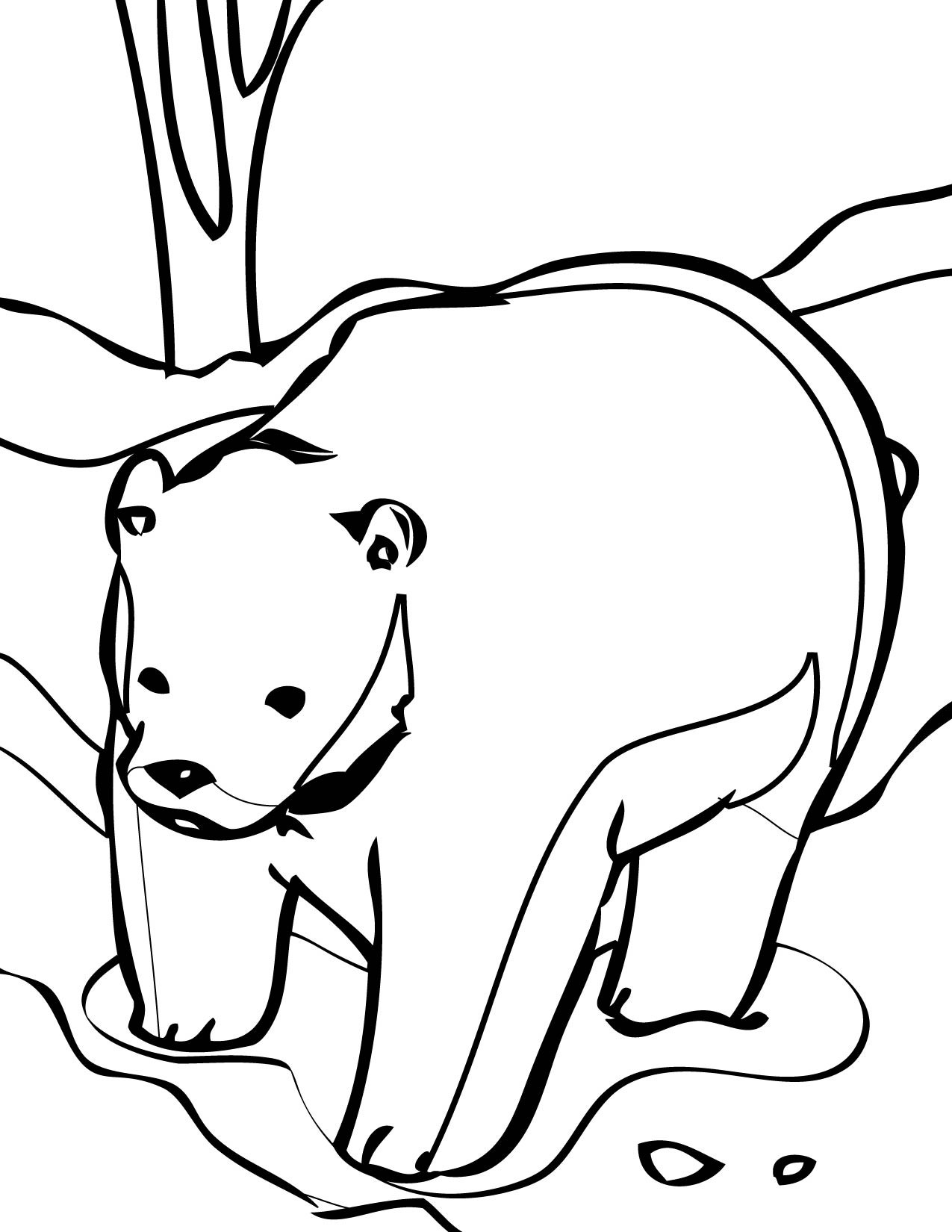 Раскраска медведь и корова