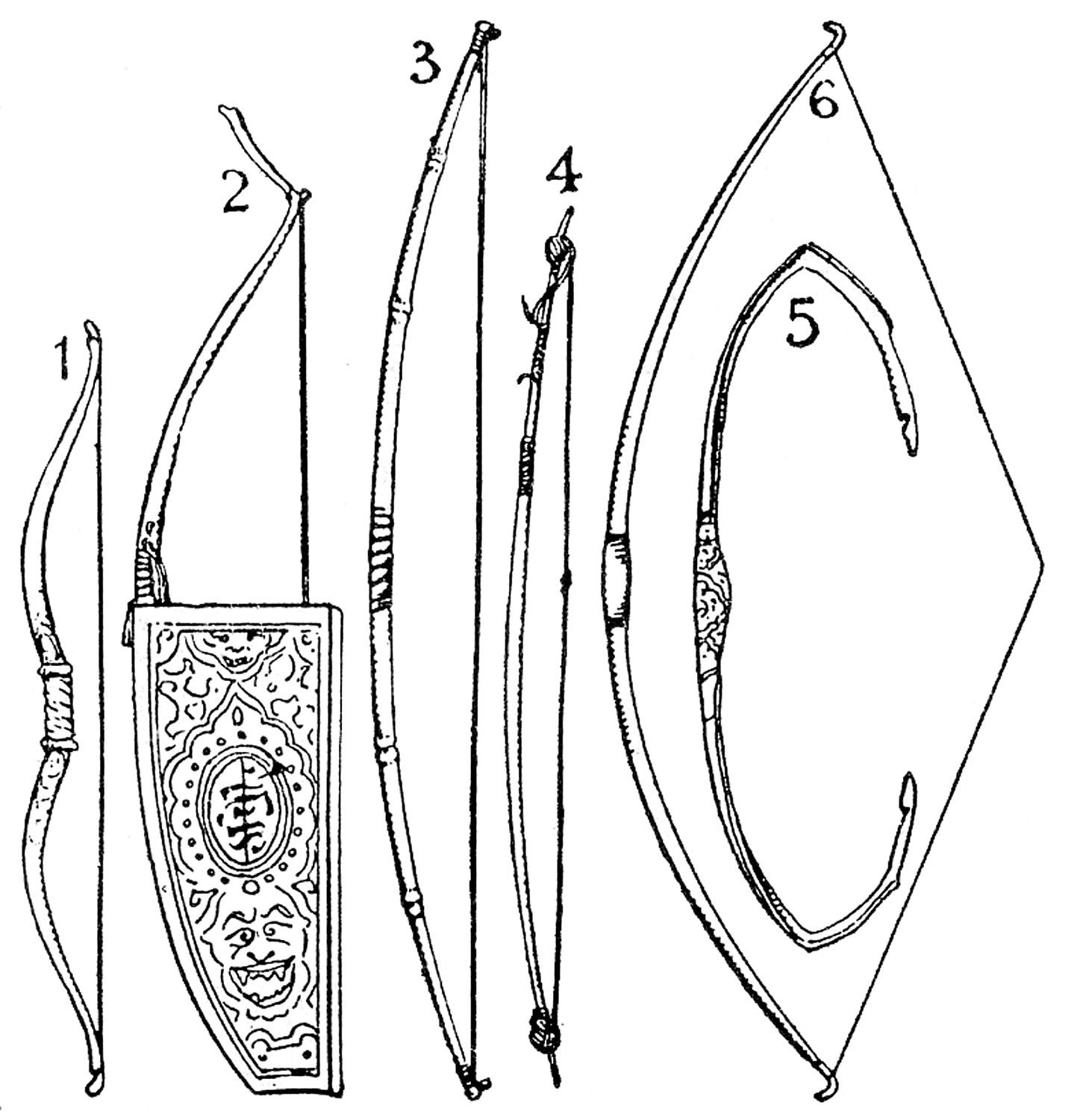 Средневековый лук и стрелы